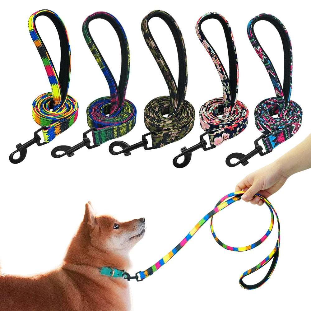 Colorful Patterned Dog Leash.
