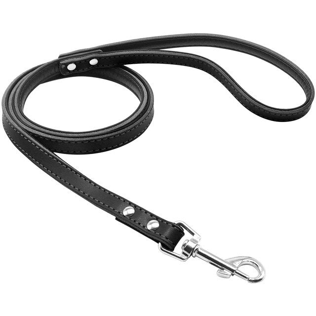 Leather Long Rope Dog Leash.
