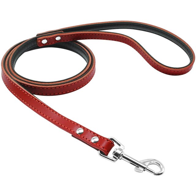 Leather Long Rope Dog Leash.