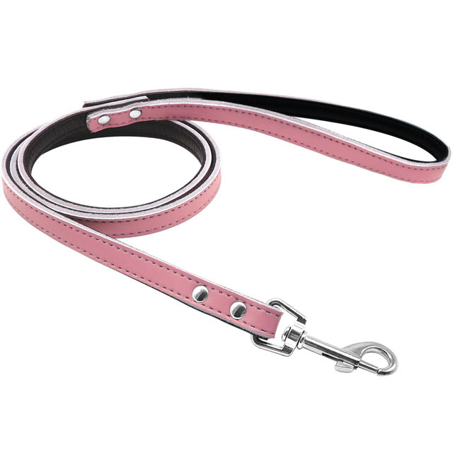 Leather Long Rope Dog Leash.